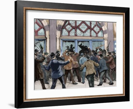 London. Picadilly. Socialist Agitation. February 8, 1886-null-Framed Giclee Print