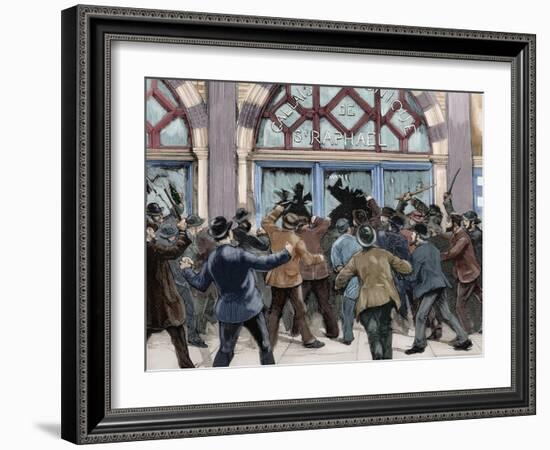 London. Picadilly. Socialist Agitation. February 8, 1886-null-Framed Giclee Print