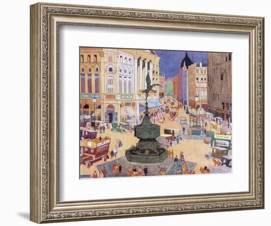 London, Piccadilly Circus-Edith Mary Garner-Framed Art Print