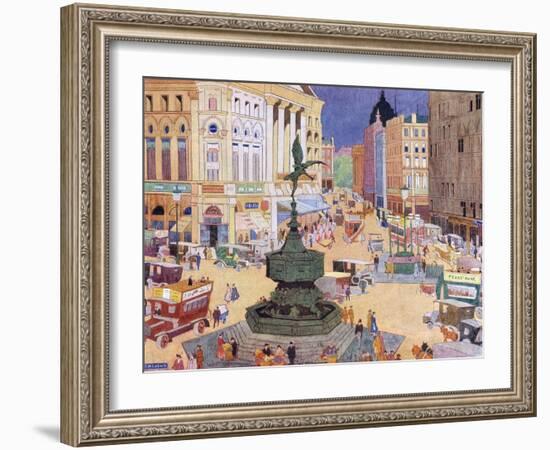 London, Piccadilly Circus-Edith Mary Garner-Framed Art Print