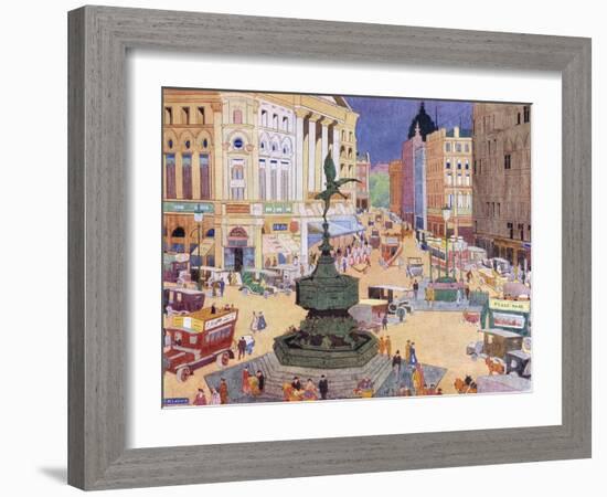 London, Piccadilly Circus-Edith Mary Garner-Framed Art Print