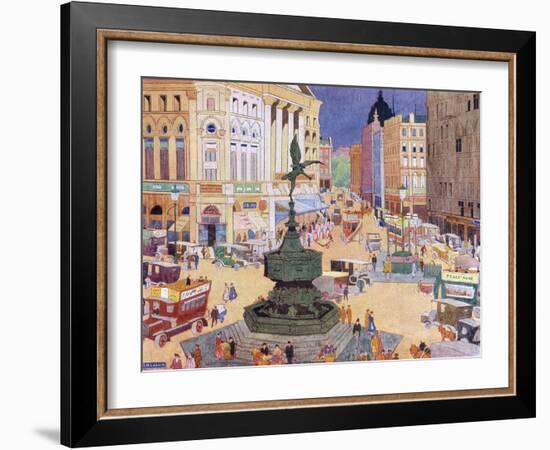 London, Piccadilly Circus-Edith Mary Garner-Framed Art Print