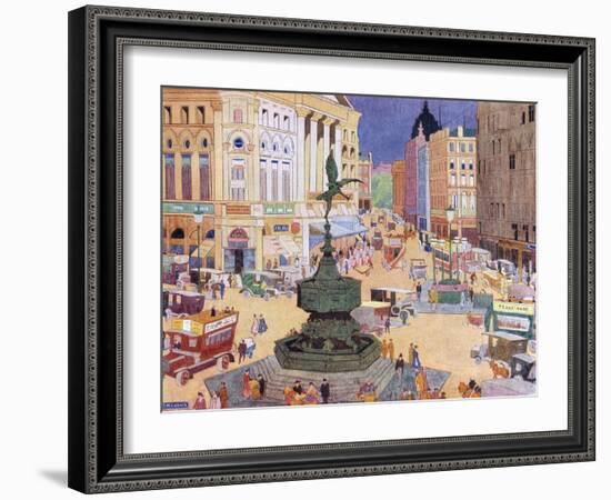 London, Piccadilly Circus-Edith Mary Garner-Framed Art Print