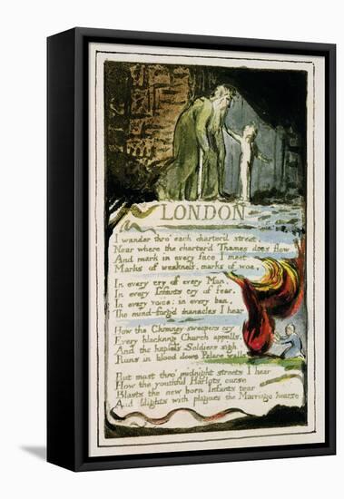 London: Plate 47 from 'Songs of Innocence and of Experience' C.1802-08-William Blake-Framed Premier Image Canvas
