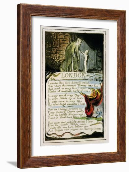 London: Plate 47 from 'Songs of Innocence and of Experience' C.1802-08-William Blake-Framed Giclee Print