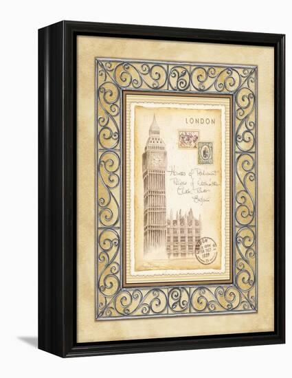 London Postcard-Andrea Laliberte-Framed Stretched Canvas