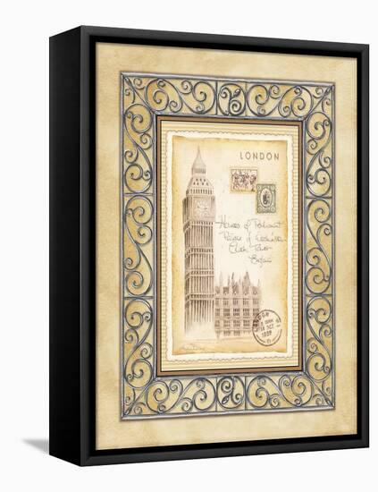 London Postcard-Andrea Laliberte-Framed Stretched Canvas