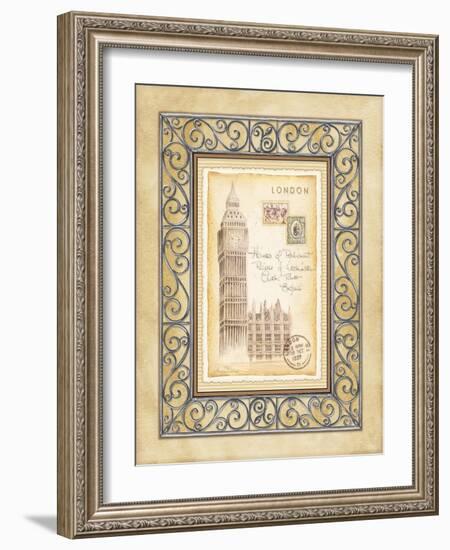 London Postcard-Andrea Laliberte-Framed Art Print