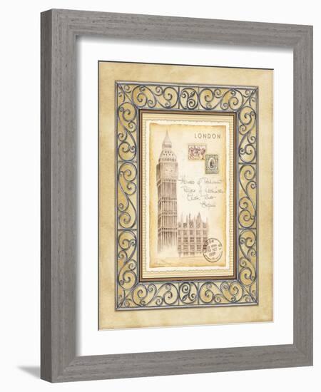 London Postcard-Andrea Laliberte-Framed Art Print