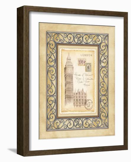 London Postcard-Andrea Laliberte-Framed Art Print