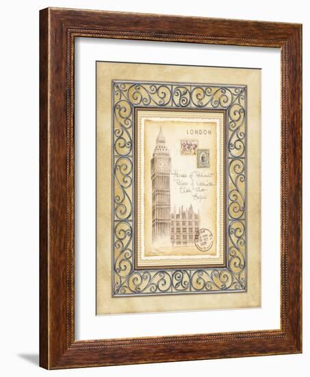 London Postcard-Andrea Laliberte-Framed Art Print