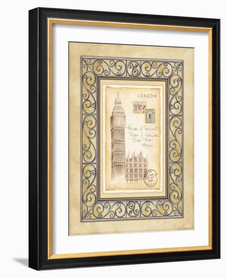 London Postcard-Andrea Laliberte-Framed Art Print