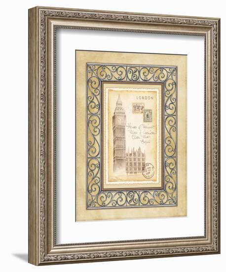 London Postcard-Andrea Laliberte-Framed Art Print