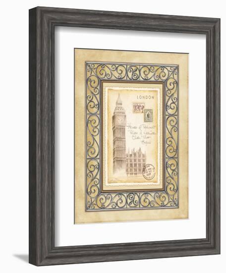 London Postcard-Andrea Laliberte-Framed Art Print