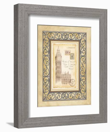 London Postcard-Andrea Laliberte-Framed Art Print