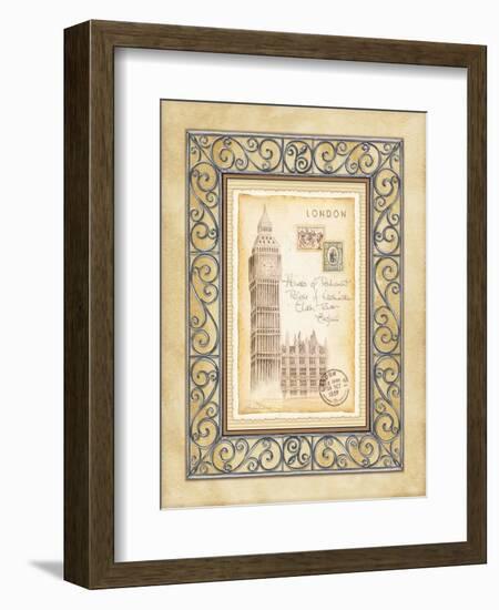 London Postcard-Andrea Laliberte-Framed Art Print