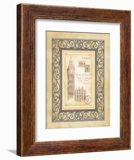 London Postcard-Andrea Laliberte-Framed Art Print