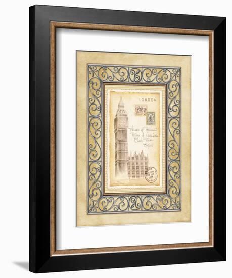 London Postcard-Andrea Laliberte-Framed Art Print