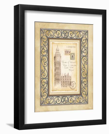 London Postcard-Andrea Laliberte-Framed Art Print