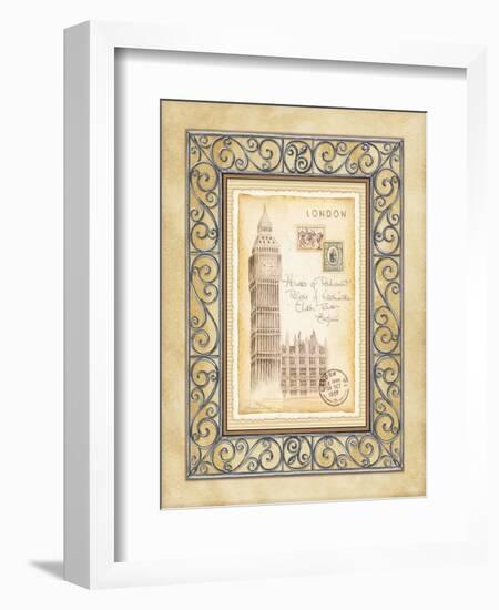 London Postcard-Andrea Laliberte-Framed Art Print