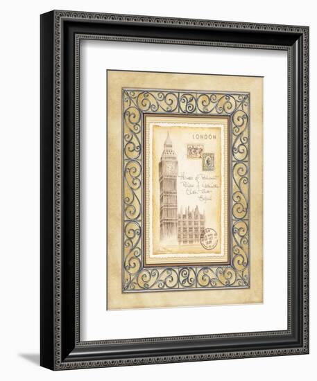 London Postcard-Andrea Laliberte-Framed Art Print