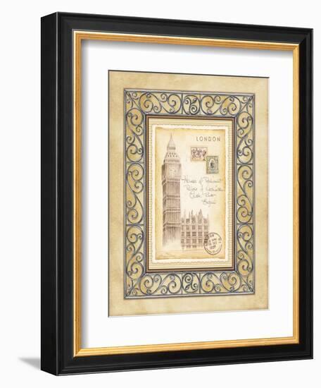 London Postcard-Andrea Laliberte-Framed Art Print