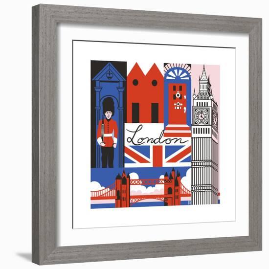 London Print-Julie Goonan-Framed Giclee Print