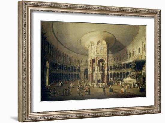 London, Ranelagh, Innenansicht der Rotunde. 1754-Canaletto Giovanni Antonio Canal-Framed Giclee Print