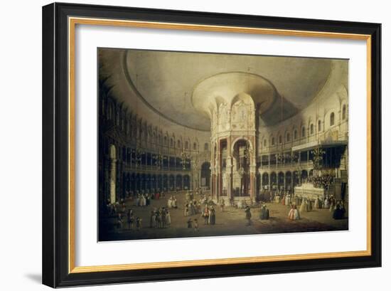 London, Ranelagh, Innenansicht der Rotunde. 1754-Canaletto Giovanni Antonio Canal-Framed Giclee Print