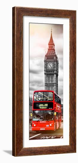 London Red Bus and Big Ben - City of London - UK - England - Photography Door Poster-Philippe Hugonnard-Framed Photographic Print