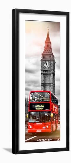 London Red Bus and Big Ben - City of London - UK - England - Photography Door Poster-Philippe Hugonnard-Framed Photographic Print