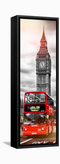 London Red Bus and Big Ben - City of London - UK - England - Photography Door Poster-Philippe Hugonnard-Framed Premier Image Canvas