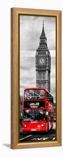 London Red Bus and Big Ben - City of London - UK - England - Photography Door Poster-Philippe Hugonnard-Framed Premier Image Canvas