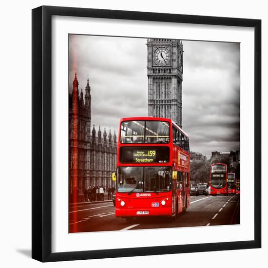 London Red Bus and Big Ben - City of London - UK - England - United Kingdom - Europe-Philippe Hugonnard-Framed Photographic Print