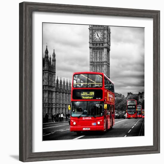 London Red Bus and Big Ben - City of London - UK - England - United Kingdom - Europe-Philippe Hugonnard-Framed Photographic Print