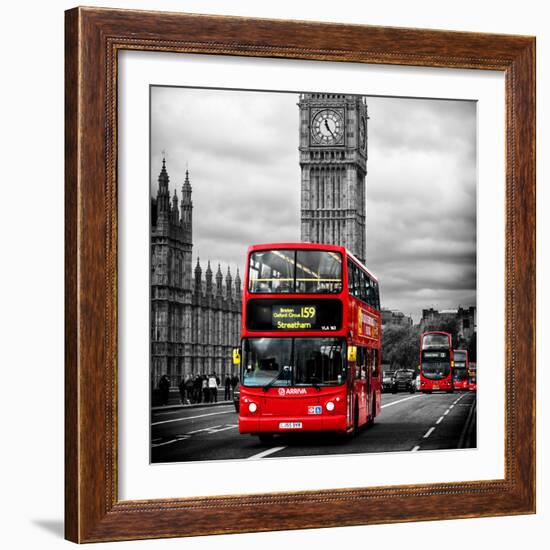 London Red Bus and Big Ben - City of London - UK - England - United Kingdom - Europe-Philippe Hugonnard-Framed Photographic Print