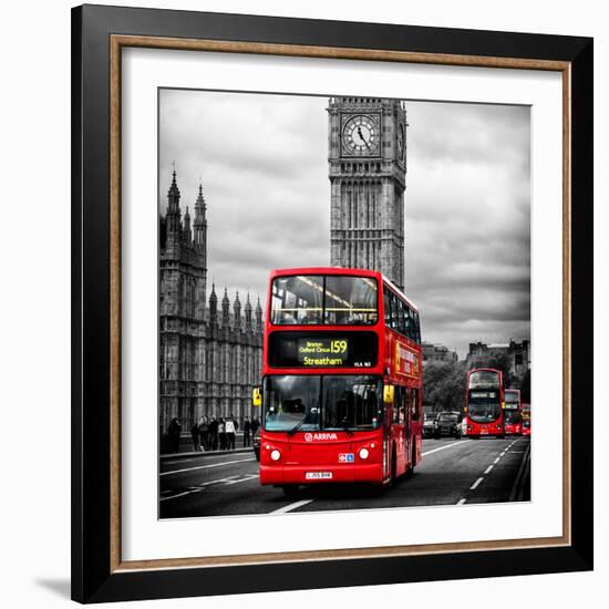 London Red Bus and Big Ben - City of London - UK - England - United Kingdom - Europe-Philippe Hugonnard-Framed Photographic Print