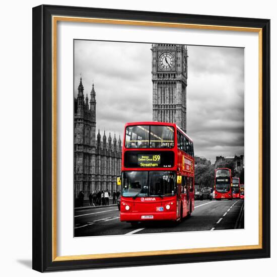 London Red Bus and Big Ben - City of London - UK - England - United Kingdom - Europe-Philippe Hugonnard-Framed Photographic Print