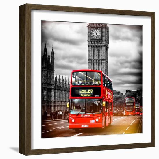 London Red Bus and Big Ben - City of London - UK - England - United Kingdom - Europe-Philippe Hugonnard-Framed Photographic Print