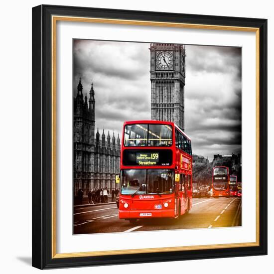 London Red Bus and Big Ben - City of London - UK - England - United Kingdom - Europe-Philippe Hugonnard-Framed Photographic Print