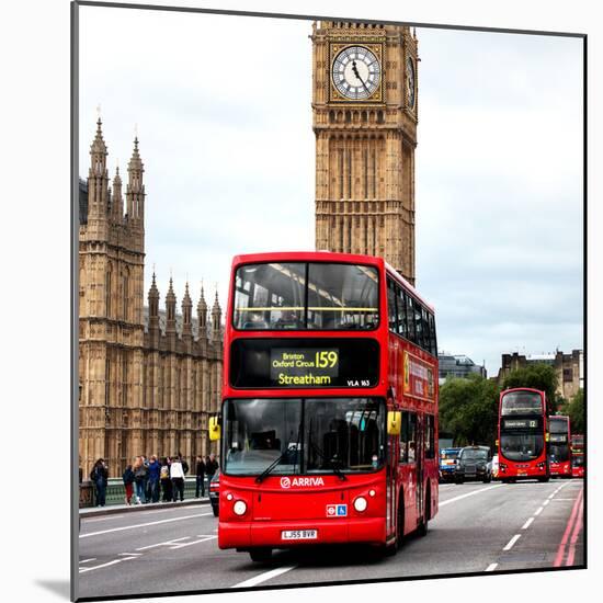 London Red Bus and Big Ben - City of London - UK - England - United Kingdom - Europe-Philippe Hugonnard-Mounted Photographic Print