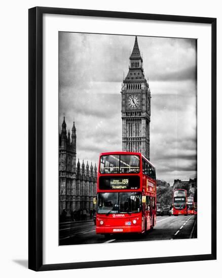 London Red Bus and Big Ben - City of London - UK - England - United Kingdom - Europe-Philippe Hugonnard-Framed Photographic Print