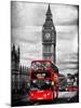 London Red Bus and Big Ben - City of London - UK - England - United Kingdom - Europe-Philippe Hugonnard-Mounted Photographic Print