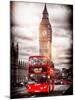 London Red Bus and Big Ben - City of London - UK - England - United Kingdom - Europe-Philippe Hugonnard-Mounted Photographic Print