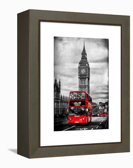 London Red Bus and Big Ben - City of London - UK - England - United Kingdom - Europe-Philippe Hugonnard-Framed Stretched Canvas