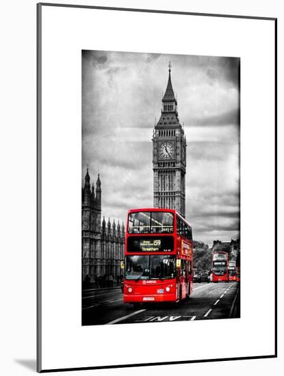 London Red Bus and Big Ben - City of London - UK - England - United Kingdom - Europe-Philippe Hugonnard-Mounted Art Print