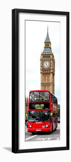 London Red Bus and Big Ben - London - UK - England - United Kingdom - Door Poster-Philippe Hugonnard-Framed Photographic Print