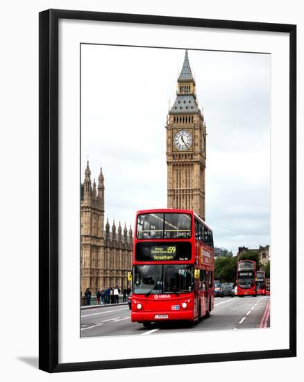 London Red Bus and Big Ben - London - UK - England - United Kingdom - Europe-Philippe Hugonnard-Framed Photographic Print