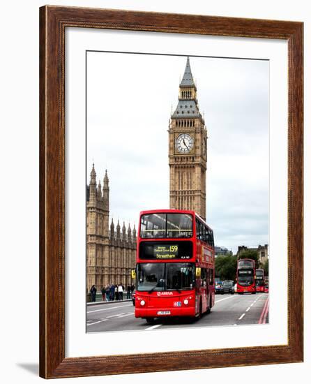 London Red Bus and Big Ben - London - UK - England - United Kingdom - Europe-Philippe Hugonnard-Framed Photographic Print