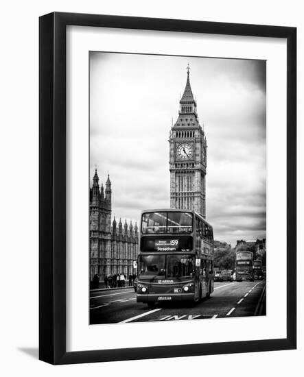 London Red Bus and Big Ben - London - UK - England - United Kingdom - Europe-Philippe Hugonnard-Framed Art Print